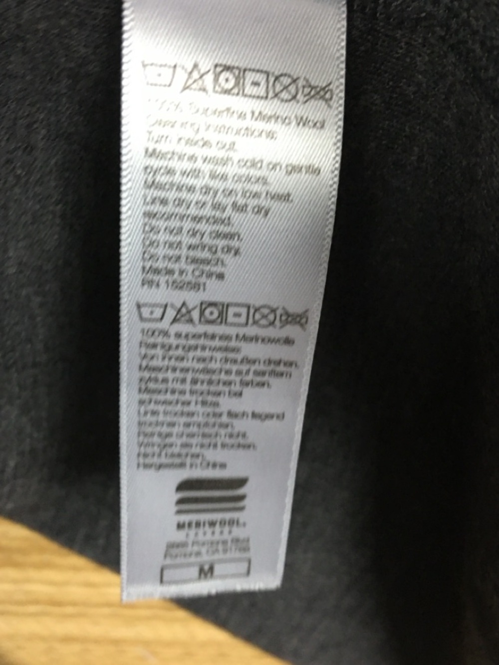 MERIWOOL Layers Midweight 250g 100% Merino Wool Quarter Zip Top In Charcoal M - Picture 12 of 14